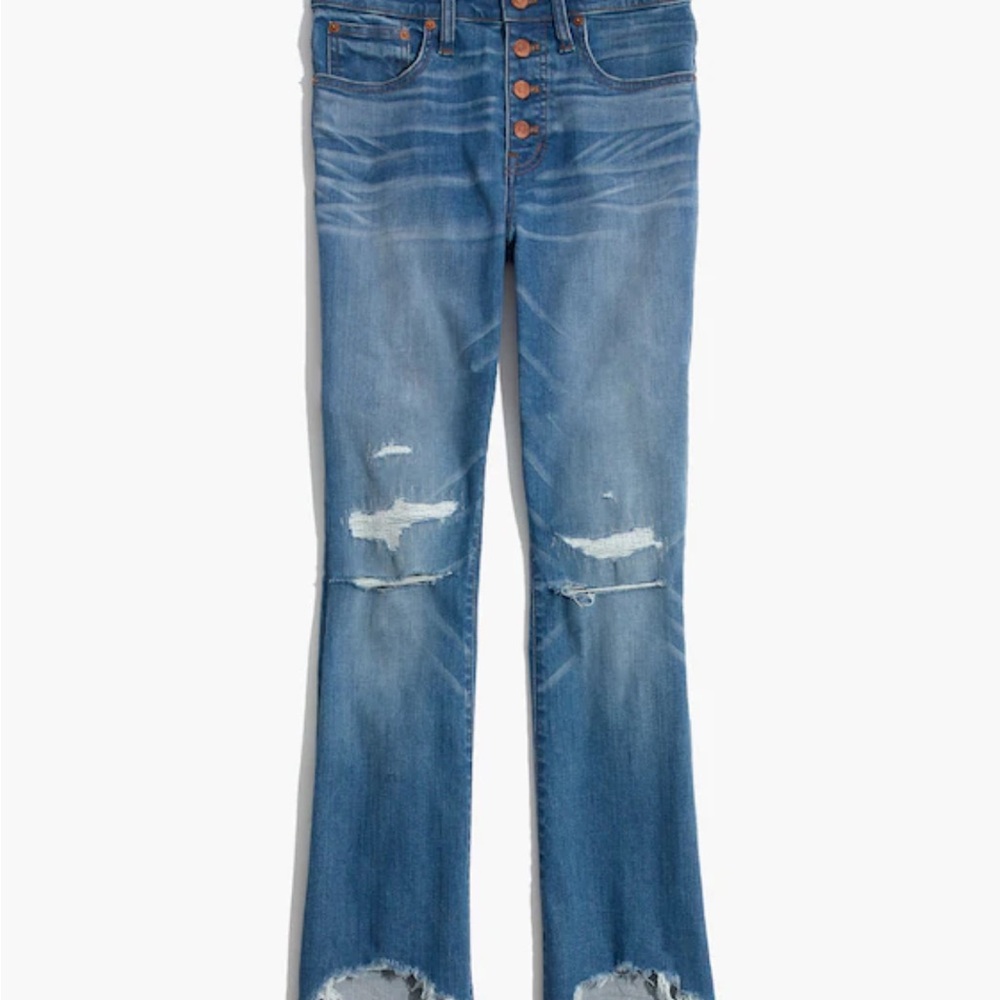 Madewell Cali Demi-Boot, Bronson Wash, raw edge, size 26 - Picture 2 of 5